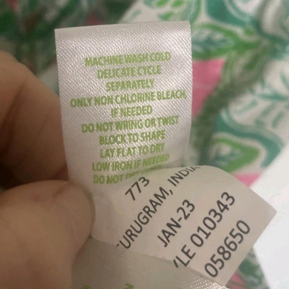 Lilly Pulitzer Size Small Geanna Short Sleeve Dress Floral Bird Print - Picture 4 of 10